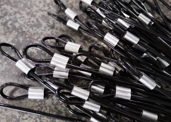 6.5MM Gym Wire Rope Hitam Untuk Latihan Dan Kekuatan Yang Lebih Lembut