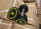 25kg Black PU Stainless Handle Gym Beban Dumbel