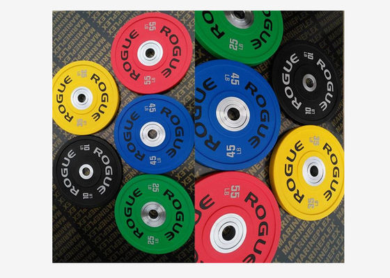 Low Noise Rubber Coated Barbell Weight Plates Featuring Iron Handle Dirancang untuk Klub Komersial